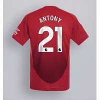 Manchester United Antony #21 Domáci futbalový dres 2024-25 Krátky Rukáv